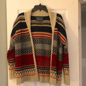 Multi colored cardigan sweater